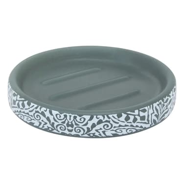 Arboria Ceramic Soap Dish (Green, Dia. 11 x 2 cm)