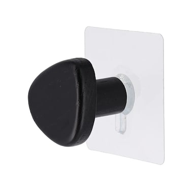 Wooden Patere Hook Small (Black, 5.5 x 4 x 4 cm)