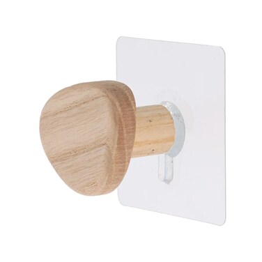 Wooden Patere Hook Small (Natural, 5.5 x 4 x 4 cm)