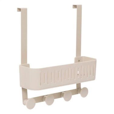 Easy Bath 1-Level Shower Trolley with Hooks (30 x 11.5 x 33.8 cm)