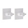 ABS Square Hook Set (White, 4.5 x 4.5 x 3 cm, 2Pc.)