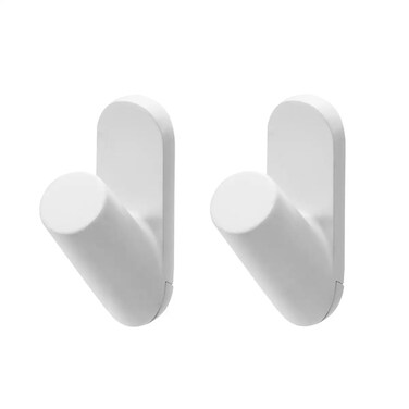 Self-Adhesive Wall Hook Set (10 x 4.5 x 12.5 cm, White, 2 Pc.)