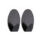 Oval Stainless Steel Hooks Set (Black, 2 Pc.)