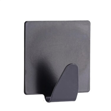 Square Stainless Steel Hook (Black, 4.9 x 2.5 x 5.5 cm)