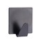 Square Stainless Steel Hook (Black, 4.9 x 2.5 x 5.5 cm)