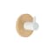 Painted Metal Hook W/Bamboo Base (White, 3.5 cm)