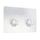 Double Square PS/PVC Adhesive Hook (Silver, 8 x 2 x 14.5 cm)