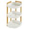 Natur&eacute;o Rectangular 3-level Bathroom Corner Shelf (White)