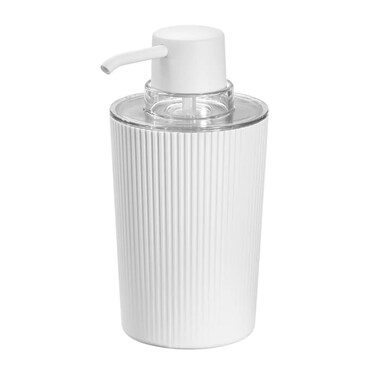 Fluted Plastic Soap Dispenser (10 x 8 x 15.6 cm)