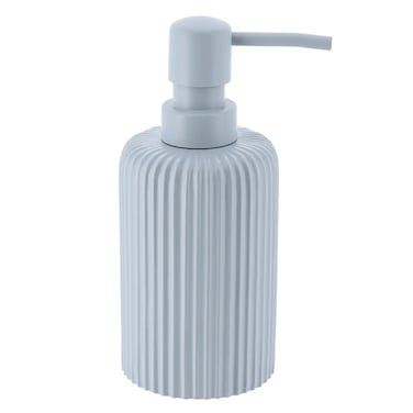Polyresin Soap Dispenser W/Rounded Strips (Blue, 230 ml)