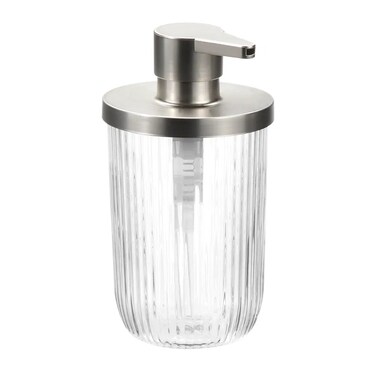Fluted Glass Soap Dispenser (8.6 x 8.6 x 15.2 cm)