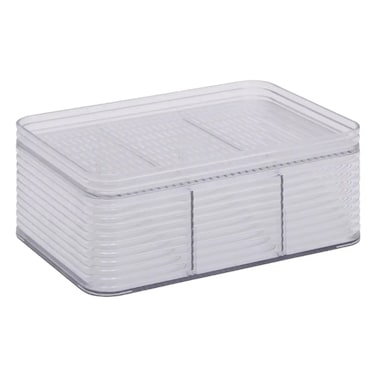 Plastor Storage Box with 3 Compartments Medium (Grey)