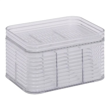 Plastor Storage Box with 6 Compartments Small (Grey)