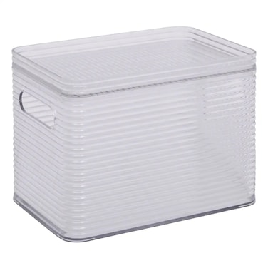 Plastor Storage Box with 3 Compartments Large (Grey)