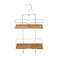 Gebor Chromed Metal Bamboo Shower Caddy W/2 Shelves (25 x 11 x 50 cm)