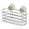 Gebor Chromed Metal Oval Shower Basket W/2 Suction Cups (11 x 20.5 x 12.5 cm)