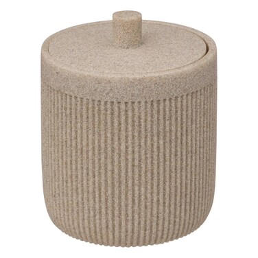 Onyx Polyresin Cotton Holder (9.9 x 12 cm, Beige)