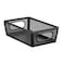 Perforated Metal Bin (Black, 25.4 x 15 x 7.6 cm)