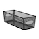 Perforated Metal Bin (Black, 40.6 x 15 x 12.7 cm)