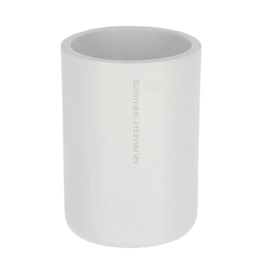 Polyresin Tumbler (Matte White, 7.5 x 7.5 x 10.7 cm)