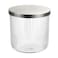 Large Fluted Glass Canister (12.7 x 12.7 x 12 cm)