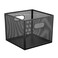 Perforated Metal Bin (Black, 25.4 x 25.4 x 20.3 cm)