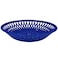 Plastic Fruit Round Tray Kitchen Counter Polypropylene Fruit Holder Modern-23Cmx5-Blue