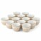 12Pcs White Ceramic Cawa Cup Set With Light Peach Decorative Design 80Ml