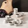 Sidrah Arabic Coffee Cups Set (12-Pc) Midnight Silver 80Ml