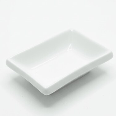 Rectangular White Ceramic Sauce Dish &ndash; 8 &times; 5 Cm Small Dipping Bowl For Sauces, Condiments &amp; Appetizers