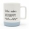 Coffee Makes Me Happy White &amp; Blue Ceramic Mug &mdash; 400Ml