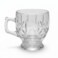 Footed Glass Tea Mug With Classic Handle, Elevated Base Design 150Ml