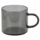 Tinted Black Glass Tea Mug With Comfortable Handle, Modern Compact Design 80Ml