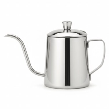 Stainless Steel Gooseneck Pour-Over Coffee Kettle   Mirror-Polished   10Cm