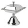 Decorative Square Fruit Plate Silver With Stand And Lid- 16.5X15cm