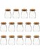 Cabilock 16Pcs Cork Stoppers Glass Bottles 100ml Yogurt Pudding Bottle Mini Mason Jar Small Glass Bottles With Cork Lid for Wedding Favors Wishing Bottles Apothecary DIY Arts Crafts