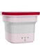 Mini Washing Machine,Portable Foldable Washing Machine with Spin Dryer Ultrasonic Cleaning sterilization Automatic Washer with Drain Basket,for Underwear Socks Baby Clothes Towels (Pink)