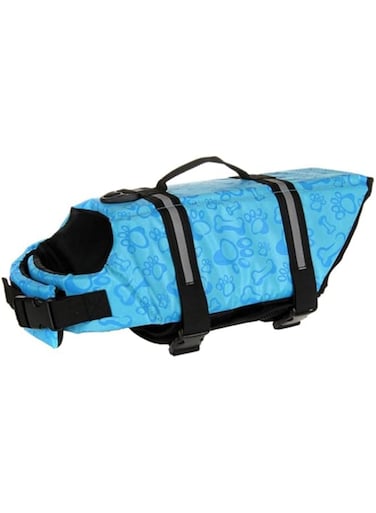 Pet Pet Life Vest Blue Jacket Puppy Swimsuit Puppy Swimming Vest Blue Vest Dog Vest Summer Vest Outdoor Vest Jacket Lifeguard Reflective Vest Encrypted Lining