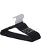 Zuelnote Flocking hanger，Premium Clothes Hangers Non-Slip Felt Hangers, Sturdy Black Hangers Heavy Duty Coat Hangers, Durable Suit Hangers for Space Saving (20)
