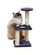 NeoStyle Small Cat Tree Cat House,Cat Condo with Sisal Scratching Posts,Plush Perch,Cat Tower Furniture,Kitten Play House,Cat Bed,Kitty Activity Center (Blue,42 * 20 * 20cm)