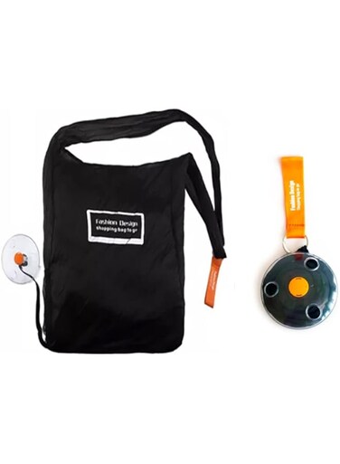 Reusable Shopping Bag Foldable, Eco Friendly Folding Grocery Bag, Roll Up In Small Disk Case Portable Tote Supermarket Bag, Crossbody Shoulder Bag