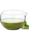 THE WHITE SHOP Matcha Bowl with Pouring Spout, Handmade, Thick &amp; Heat-Resistant Clear Matcha Glass, Japanese Style Mixing Bowl for Green Tea, Small Ceremonial Matcha Cup, Easy Whisking Design