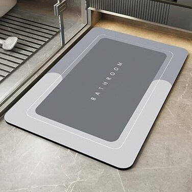 Super Absorbent Floor Mat, Quick Dry Bathroom Rugs Anti-Slip, Memory Foam Bath Carpet Entrance Rugs for Bathtubs Door Mat, Toilet, Bathroom-60 * 40CM