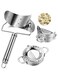 Stainless Steel Dumplings Makers, 1 Dumpling Skin Maker, 2 Dumpling Molds In Different Sizes, Easy to Clean, for Making Calzone, Empanada, Dumpling, Pie, Ravioli, Fried Dumpling