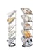 SLEEPHEAD&reg;Sloping Shoe Rack Organizer for Entryway - 5 Tiers Clear Free Standing Vertical Shoes Racks for Shoes and Boots, Narrow Shoe Storage Cabinet Tall Shoe Shelf, No-tool Assembly(1 Pack)