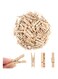 77koiminide Natural Wooden Small Clips, 100 Pcs Mini Clothespins Clip, Small Clothes Pins for Photos, Crafts, Hanging Clothes, Display Artwork