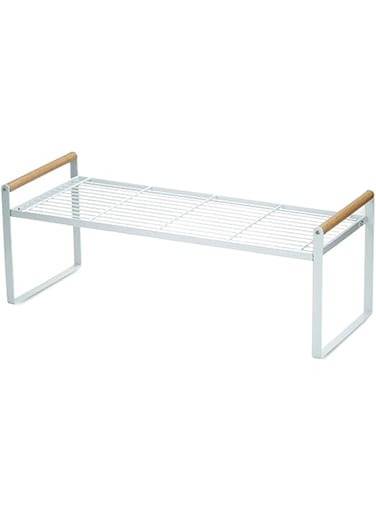 Bloom Queen Size Kitchen Rack - Large White Storage Solution - Sturdy, Space-Saving Design for Kitchens - Versatile and Durable (52cm x 21cm x 18cm)