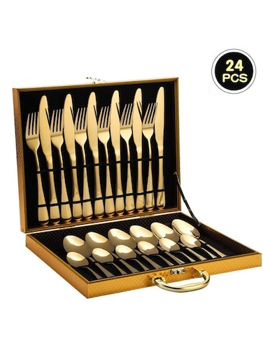 24-Piece Stainless Steel Cutlery Set Kitchen Utensils Set