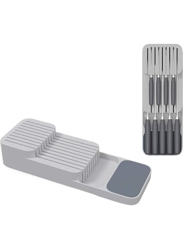 Generic DrawerStore Flatware Storage Box, Kitchen Drawer Separate Tableware Storage Organizer Tray Cutlery Holder Rack for Silverware Knives Fork Spoon (Knife Organizer)