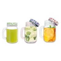 Feelings, 3 Pcs Glass Sipper Mug, 500ml